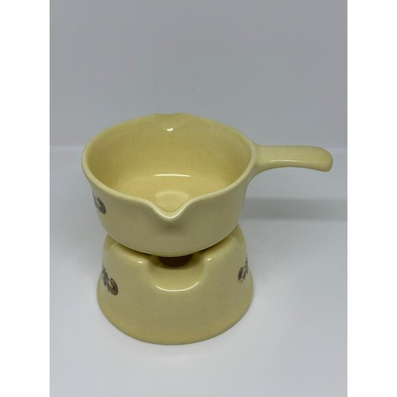 VTG Pfaltzgraff “Village” Pattern Butter Warmer with Stand Sauce / Potpourri Pot - Picture 2 of 7